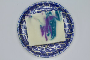 Leaf Motif Soap Dish with Soap