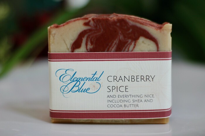 Cranberry Spice Soap with label