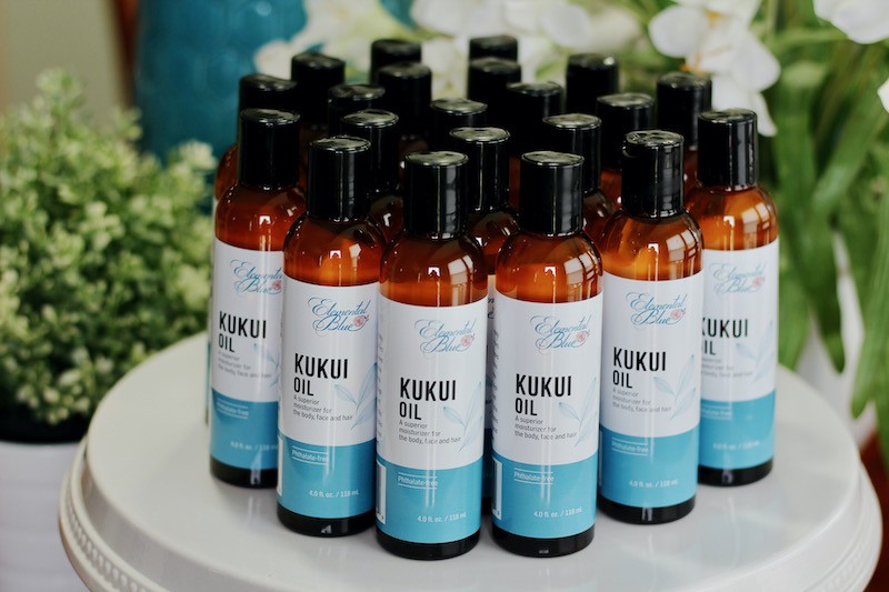 Several bottles of Kukui oil