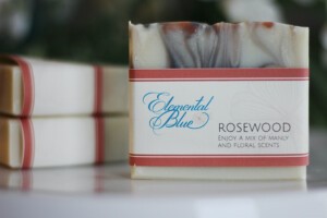 A Rosewood Soap with two Rosewood Soaps behind it