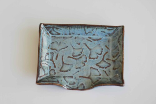 Gingko Leaf Ceramic Mini-Soap Dish