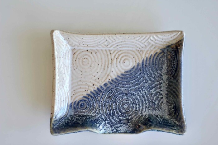 Spiral Patterned Blue mini-soap dish