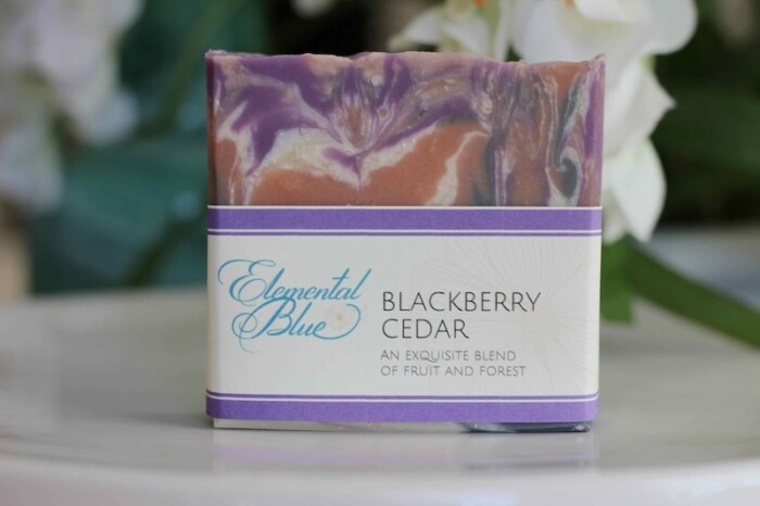 Elemental Blue Blackberry Cedar soap