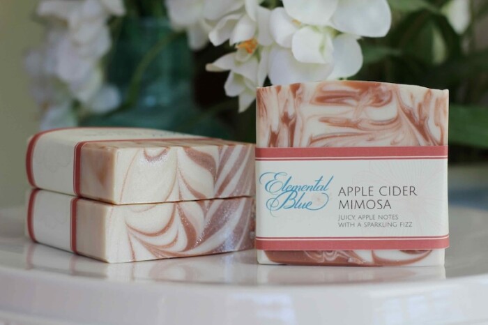 Three Apple Cider Mimosa soaps from Elemental Blue