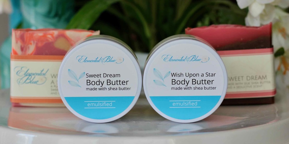 Body butter and soaps from Elemental Blue