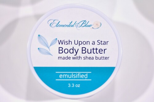 Wish Upon A Star Body Butter; emulsified body butter made with Shea butter and avocado oil